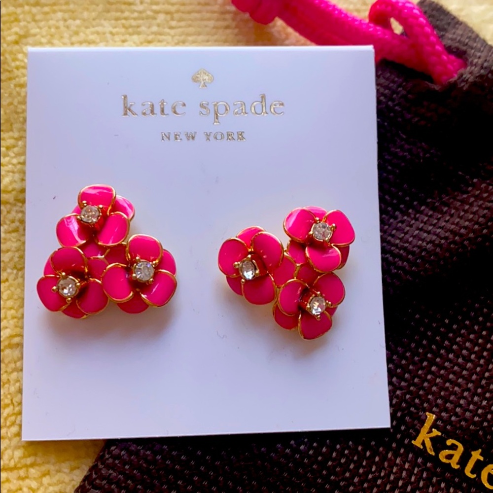 🚫SOLD🚫Kate spade ♠️ pink flowers earrings